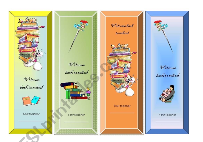 Brainzy Bookmarks worksheet for Pre-K