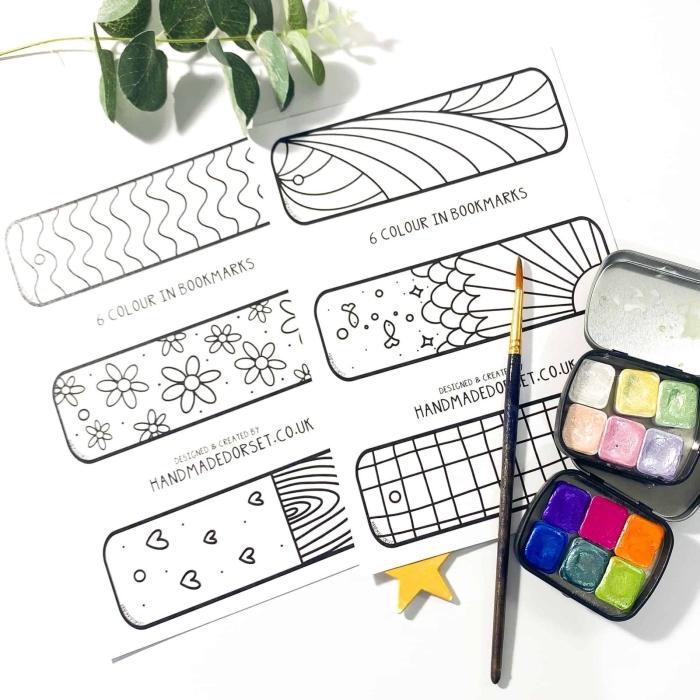 Brainzy Bookmarks worksheet for Pre-K