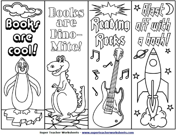 Brainzy Bookmarks worksheet for Pre-K
