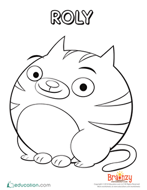 Place Value worksheet for Pre-K Brainzy Coloring Bookmarks: Roly and Tutu worksheet for Pre-K