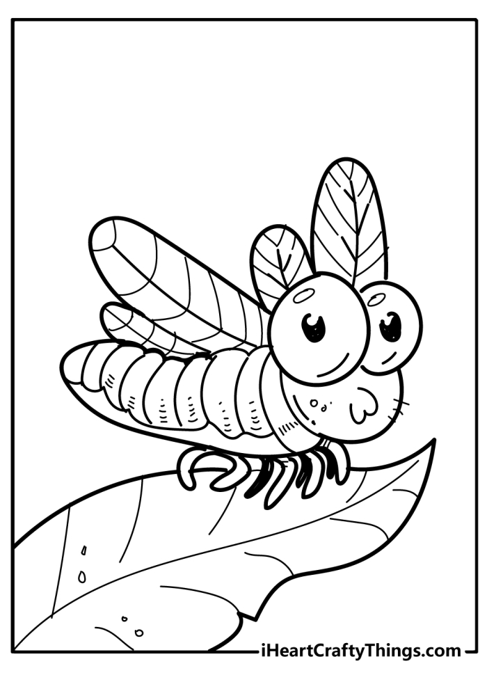 Bugs in Nature worksheet designed for Pre-K science activities, image 20 Coloring page featuring various bugs and insects for young learners
