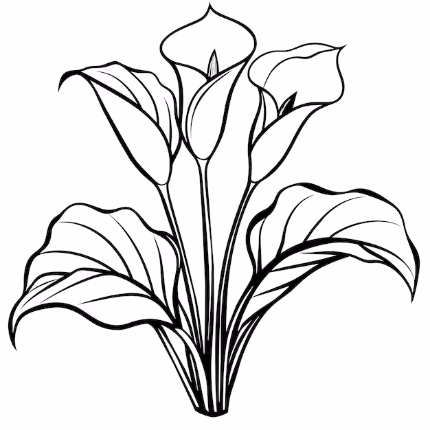 First grade students learn about calla lily flower parts with this spring-themed coloring worksheet diagram