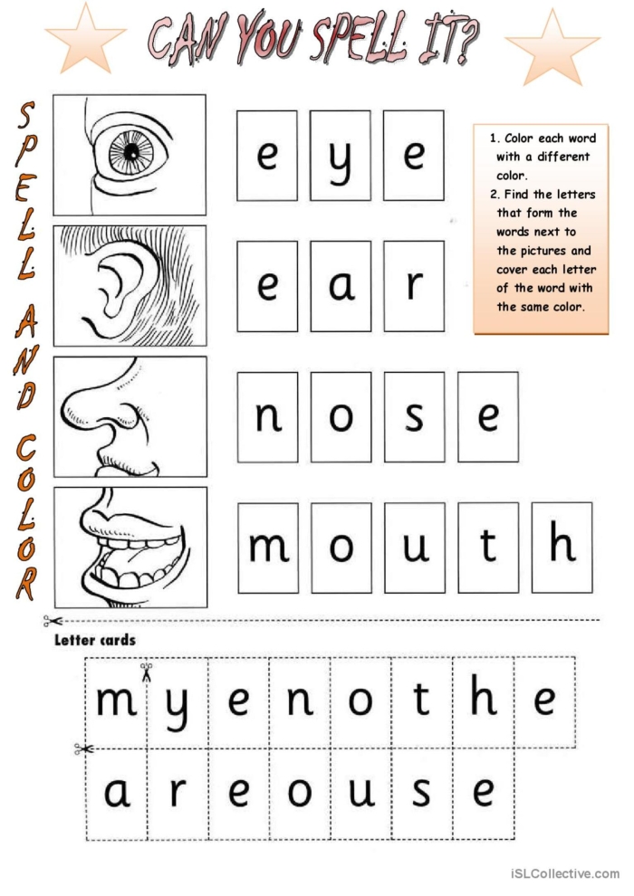 Can You Spell That? worksheet for measuring spelling skills Worksheet featuring spelling assessment for Pre-K students