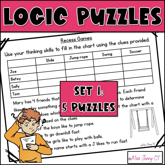 Carnival Conundrum logic puzzle worksheet for mixed operations students number 6 Sixth grade logic puzzle worksheet featuring a carnival theme with rides, snacks, and tickets to solve