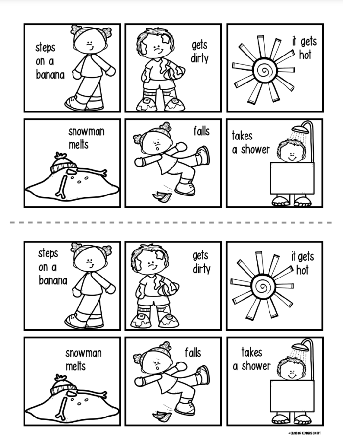 Cause and effect practice with a humorous first day of school story worksheet for grade 4 students Fourth grade students working on a cause and effect worksheet about the first day of school