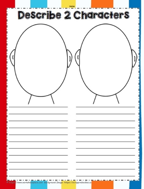 Third grade students working on comparing characters in two stories worksheet