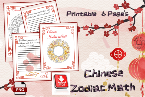 Engaging math activity featuring Chinese zodiac animals for first graders celebrating the New Year First Grade Chinese Zodiac Math worksheet focusing on time and money concepts for Chinese New Year