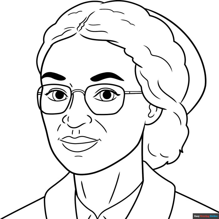 Rosa Parks coloring worksheet for second grade students learning about the Civil Rights Movement
