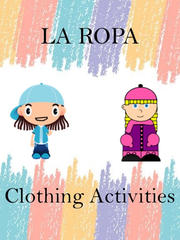 Worksheet on French clothing vocabulary for first graders Colorful illustrations of clothing items with their French names for kids