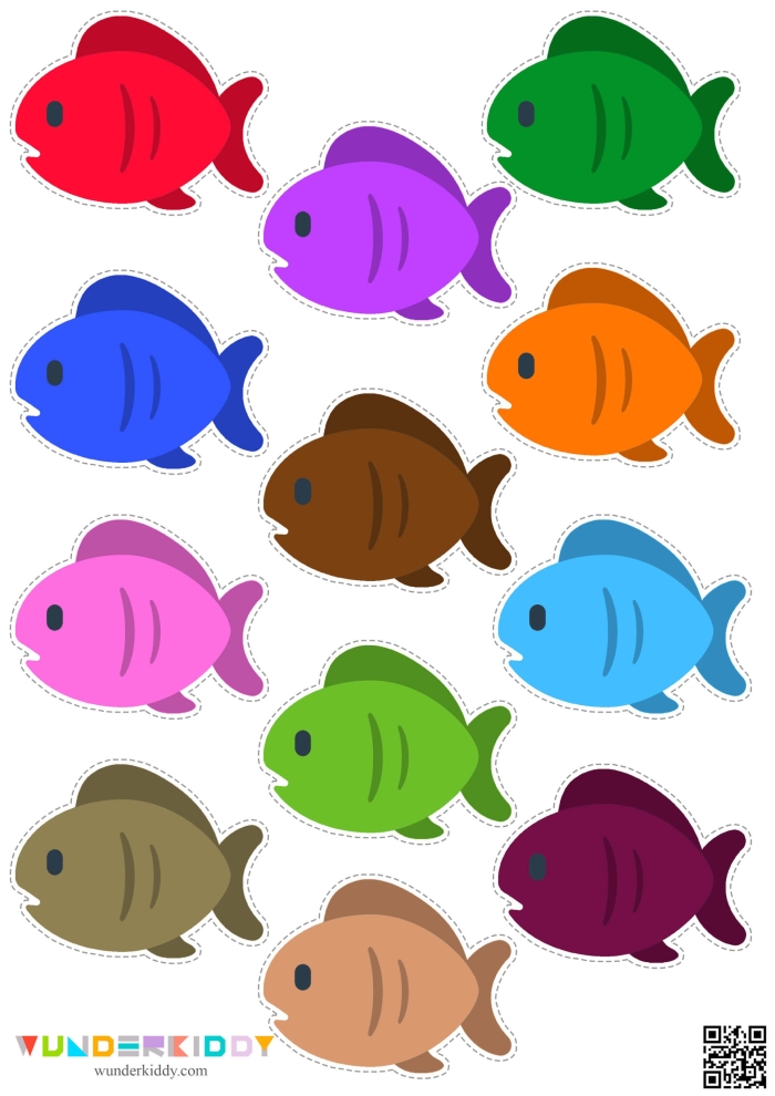 Fun ocean animal coloring page for young learners to enjoy Color by number worksheet featuring a hidden fish for first graders