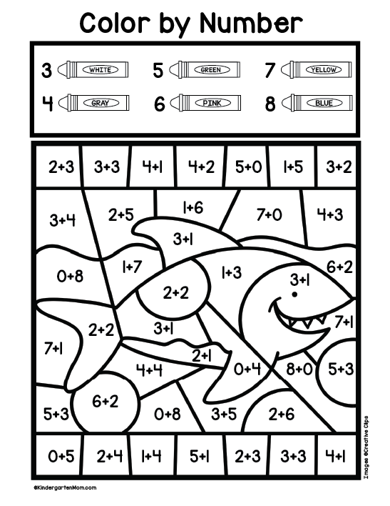 Interactive coloring activity for young readers to discover ocean animals Color by number worksheet featuring a hidden fish for first graders