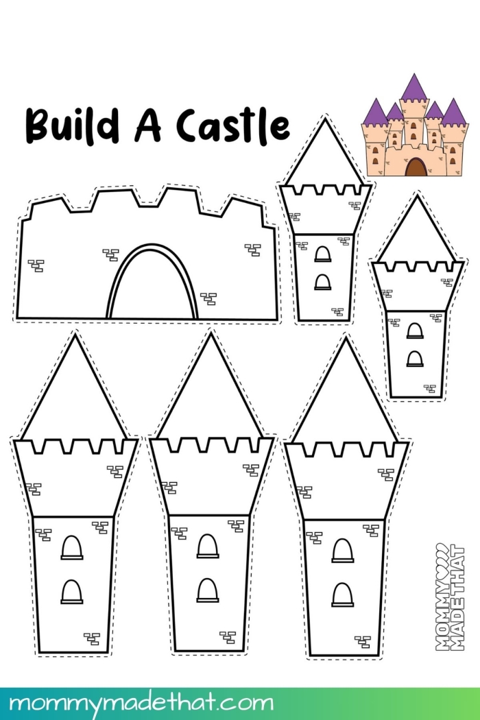Color By Number: Sand Castle worksheet for First Grade