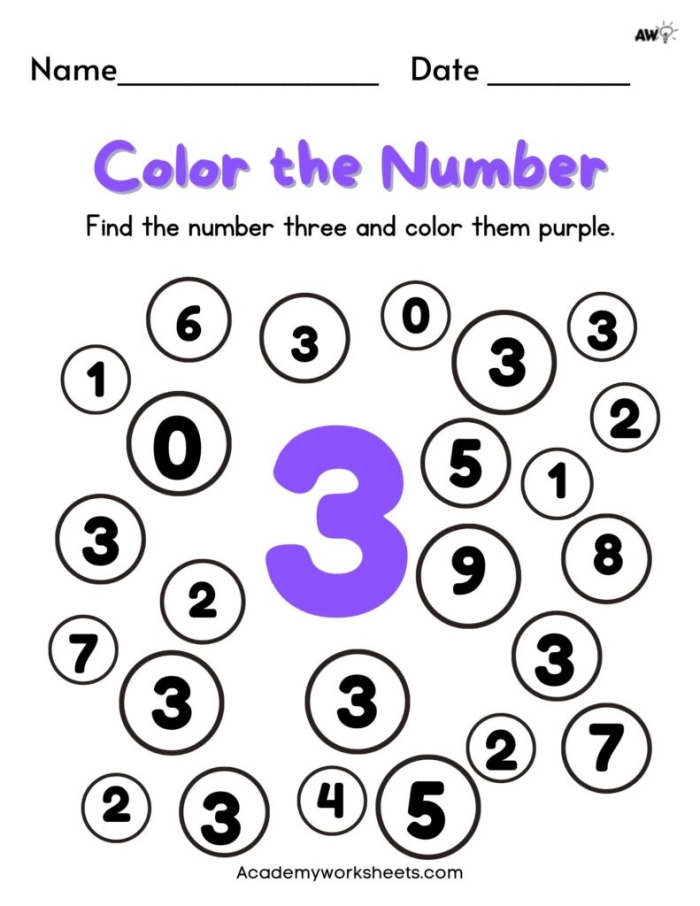 Color By Number: Sand Castle worksheet for First Grade