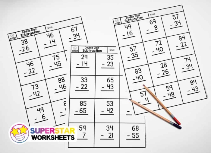 Engaging two-digit subtraction coloring page for 2nd grade students Color by number worksheet for practicing two-digit subtraction for second graders