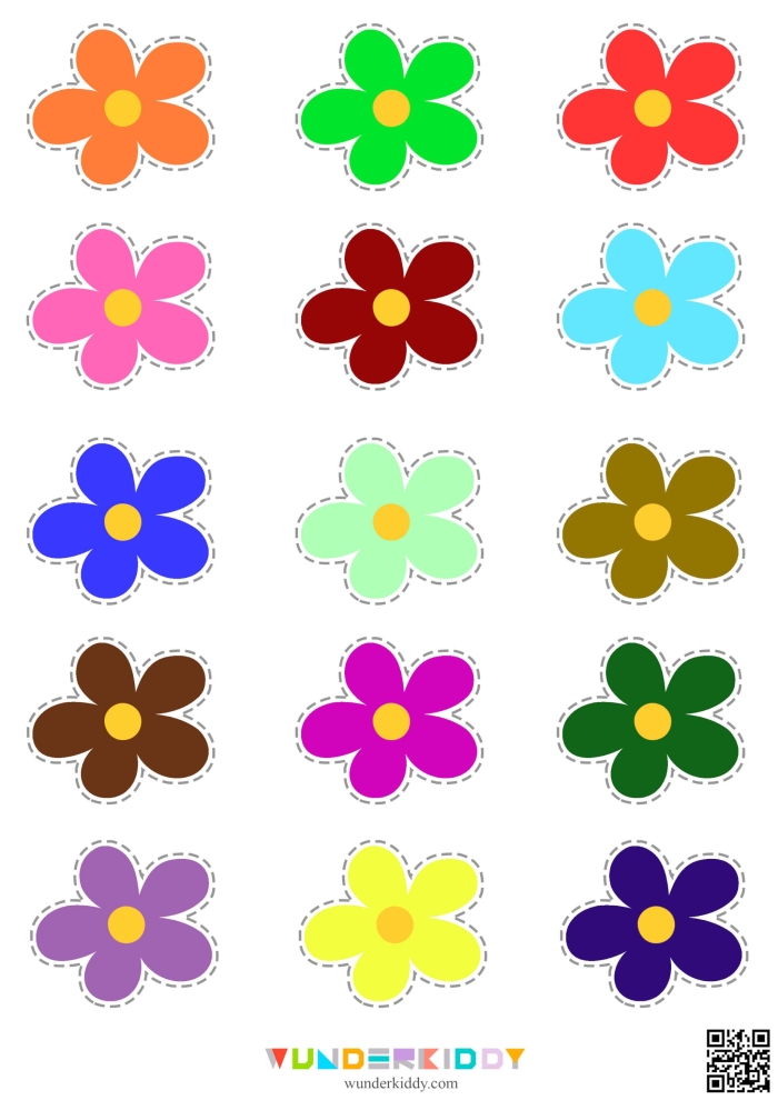 Engaging Color the Flowers: Number 1 worksheet for Pre-K learners Colorful worksheet featuring flowers for number identification practice