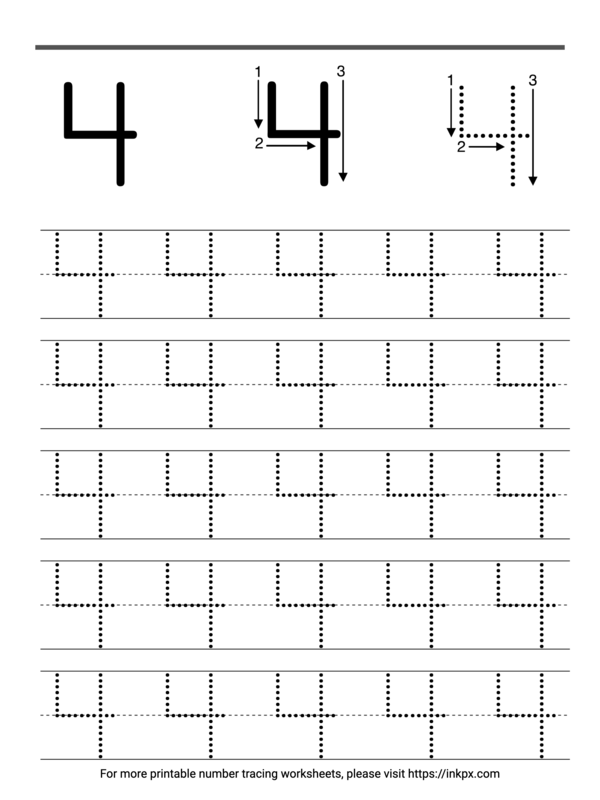 Colorful flower-themed worksheet for practicing the number 4 in subtraction for Pre-K learners