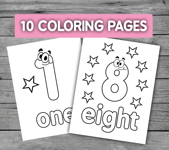 Engaging Color the Numbers 1-10 worksheet to enhance counting skills for young learners Coloring worksheet featuring numbers 1-10 designed for Pre-K subtraction practice