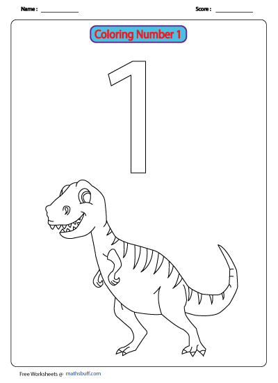Fun and engaging Color the Numbers 1-10 worksheet for early learners Coloring worksheet featuring numbers 1-10 designed for pre-K subtraction skills