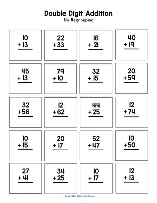 Colorful worksheet featuring double-digit addition activities set in an art gallery theme for second graders