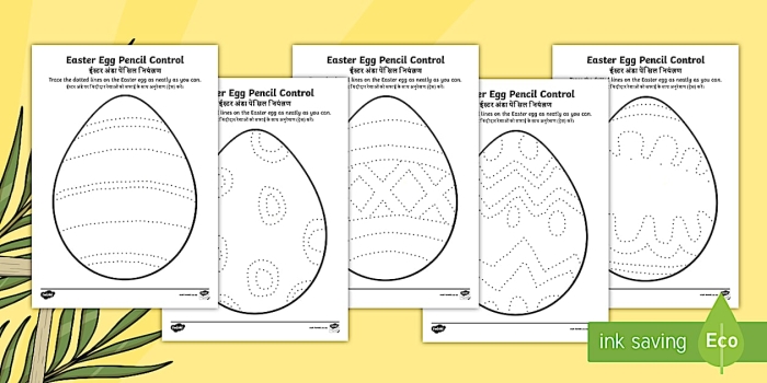 Second Grade Easter Egg Pencil Toppers Worksheet number 22 for creative fun Easter-themed pencil toppers for second graders to color and cut out