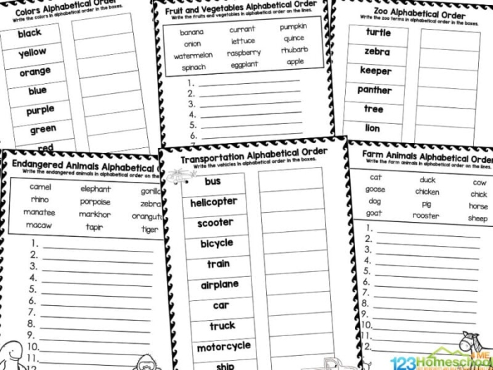 Engaging printable activity to help children learn their letters in order Colorful ABC Order worksheet for first graders to practice alphabet skills