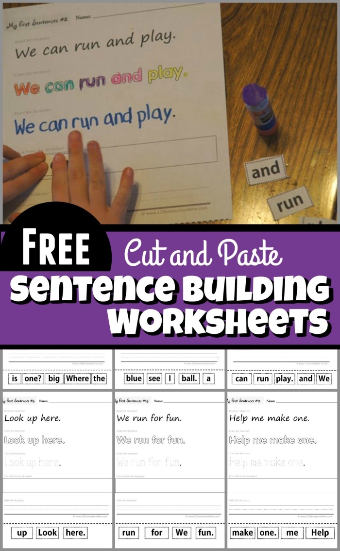 Engaging printable activity for children to practice constructing complete sentences Colorful Build a Sentence worksheet for second graders focusing on physical science concepts