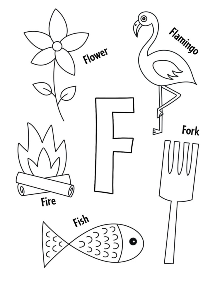 Get Ready for Reading: Exploring the Letter F with engaging activities for Pre-K learners Colorful worksheet for preschoolers focusing on the letter F to enhance reading skills