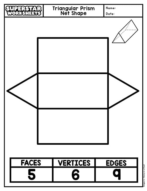 Colorful triangular prism worksheet for second graders to enhance their geometry skills through hands-on learning. Engaging addition activity featuring a paper triangular prism craft.