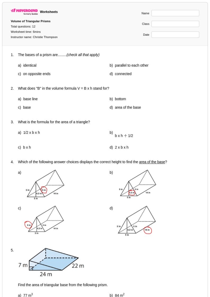 Colorful triangular prism worksheet for second graders to enhance their geometry skills