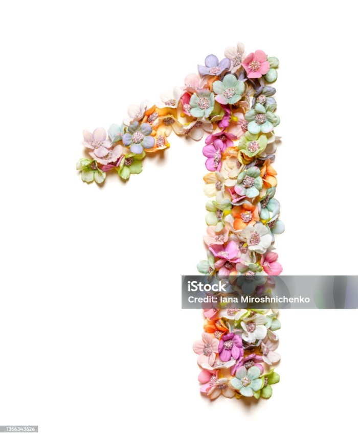 Fun "Color the Flowers: Number 1" worksheet for Pre-K learners Colorful worksheet featuring flowers for number identification practice