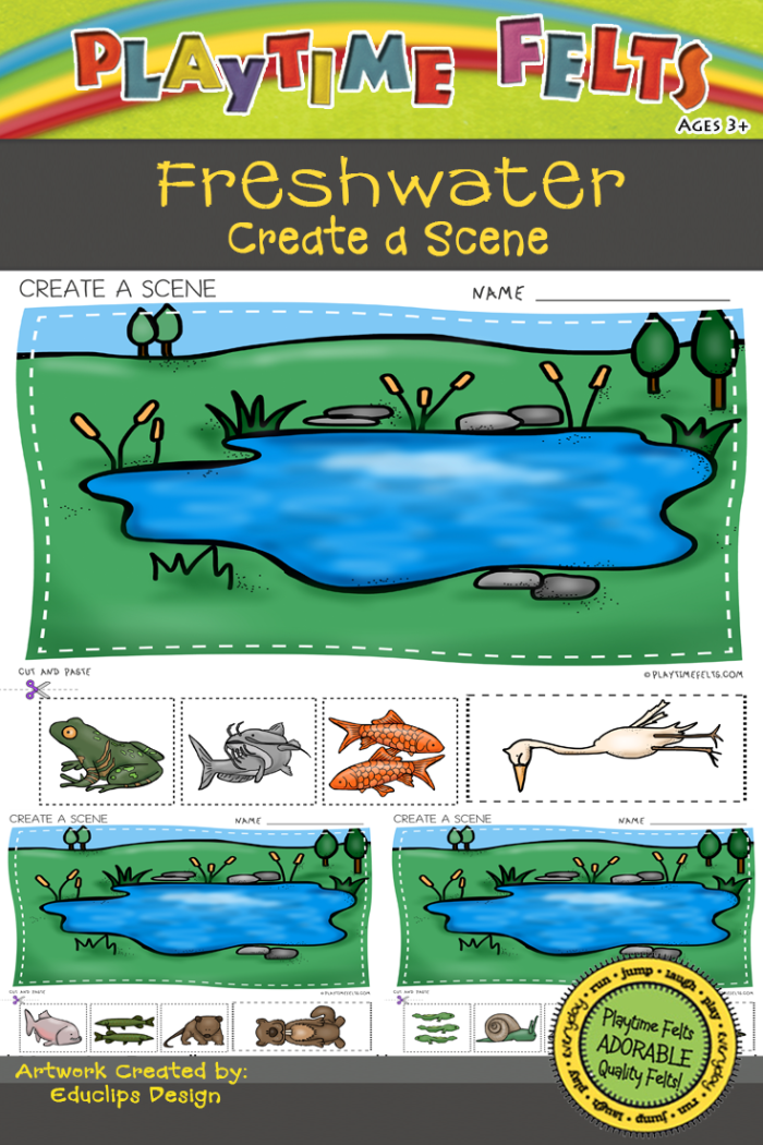 Color the Freshwater Habitat worksheet for second graders exploring lake ecosystems Coloring page illustrating a vibrant freshwater habitat featuring frogs, turtles, ducks, and dragonflies