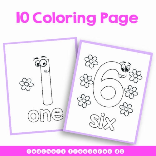 Engaging Color the Numbers 1-10 activity for young learners Coloring worksheet featuring numbers 1-10 for preschool subtraction practice