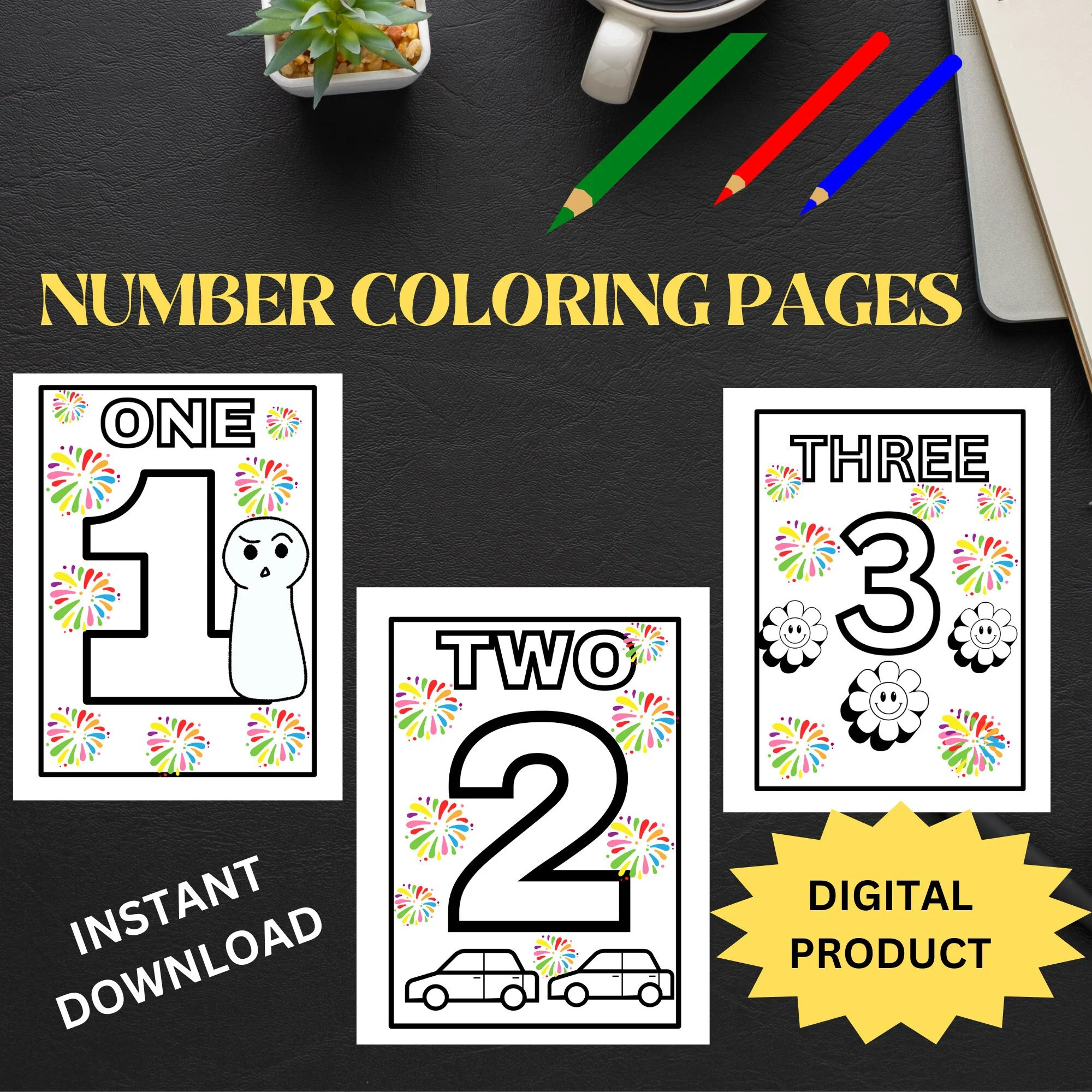 Engaging coloring activity to enhance counting skills for young learners Color the Numbers 1-10 worksheet for Pre-K subtraction practice