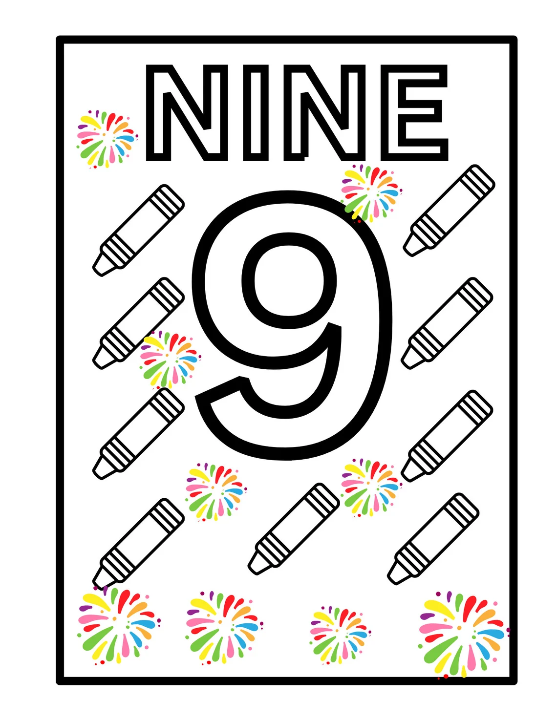 Engaging Color the Numbers 1-10 worksheet for subtraction practice in preschool Coloring worksheet featuring numbers 1-10 for Pre-K kids to enhance counting skills