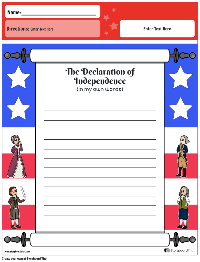 Coloring activity worksheet focused on American heritage and the Declaration of Independence for young learners Second grade student coloring a worksheet about the Declaration of Independence and national symbols