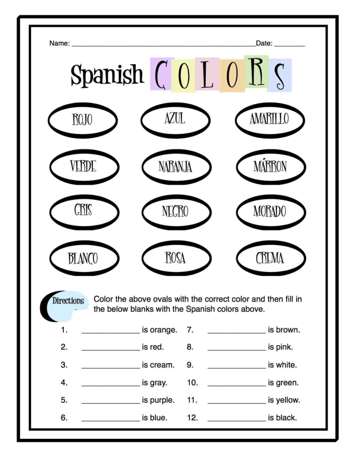 Engaging worksheet for fourth graders to master colors in Spanish Colorful word search featuring Spanish vocabulary for basic colors