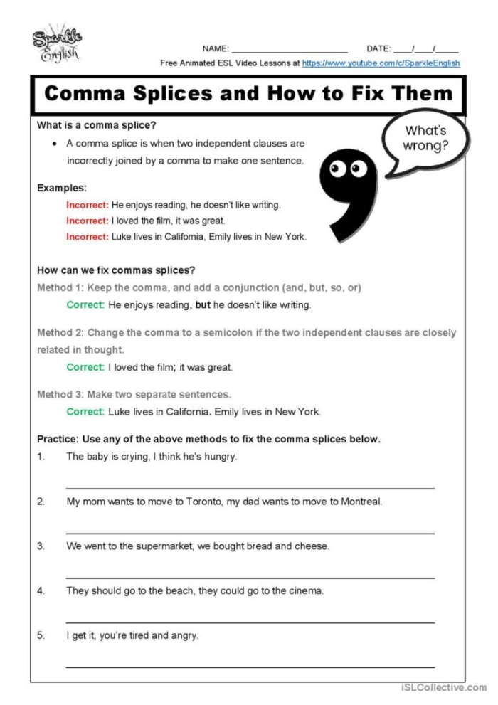 Worksheet 11 for practicing commas and understanding clauses in history context Third grade history worksheet focused on learning comma use in sentences
