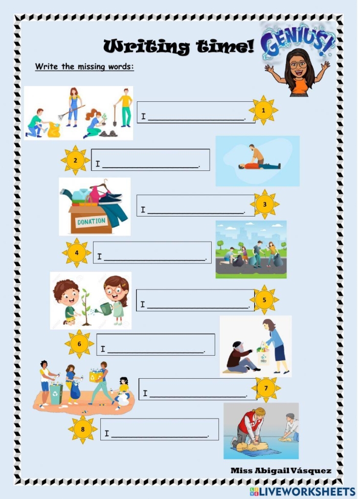Worksheet 15 exploring community service concepts for second graders focusing on multiplication skills Second grade children learning about community service with multiplication problems in worksheet 15