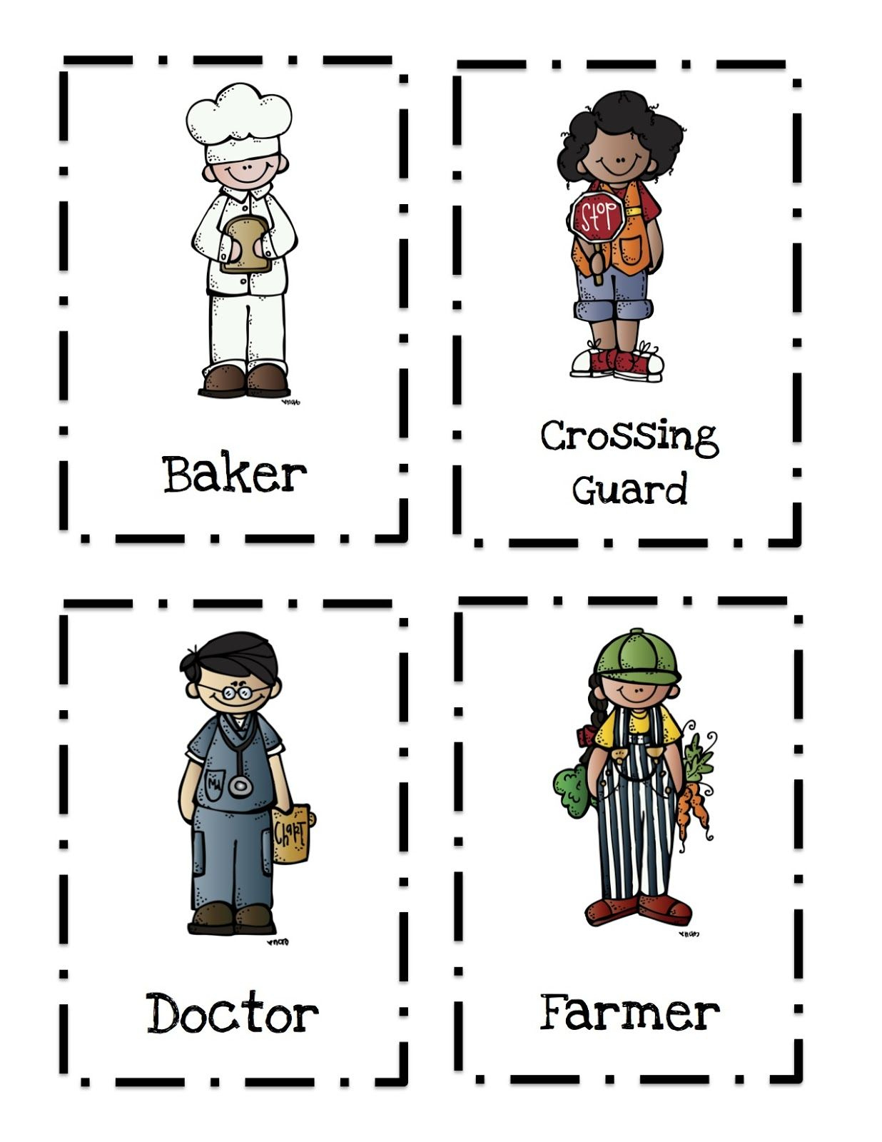 Kindergarten worksheet showing community workers and their vehicles to match