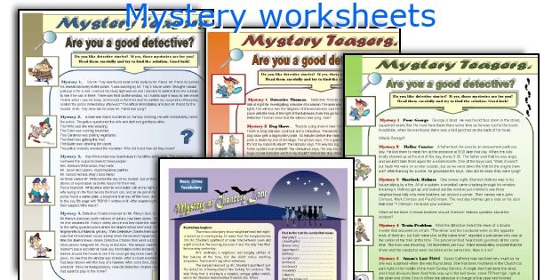 Complete the Mystery Worksheets for Fourth Grade