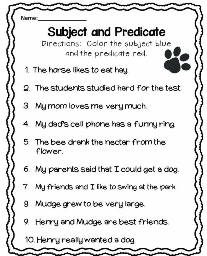 Practice identifying complete predicates with this engaging fourth-grade grammar worksheet number 23 Fourth-grade worksheet focused on identifying the complete predicate in sentences for civics and government class