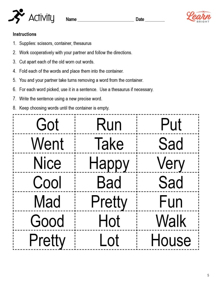 Express Ideas Precisely and Concisely worksheet for seventh grade students, image 7 Seventh grade worksheet focusing on expressing ideas precisely and concisely by editing sentences