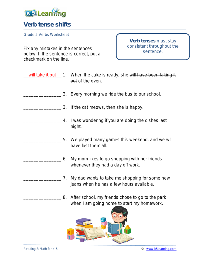 Correcting Errors in Verb Mood worksheet for identifying indicative and subjunctive mood Worksheet for correcting verb mood errors in eighth grade grammar practice
