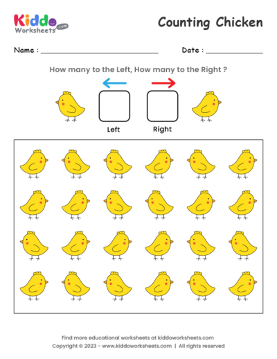 Fill in the missing numbers on the eggs in this Count Your Chickens activity for first graders First Grade Count Your Chickens worksheet with numbers up to 50 on eggs