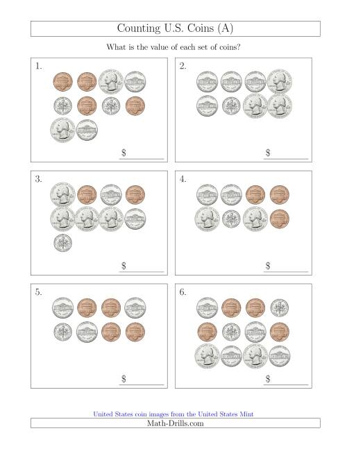 Engaging coin-counting activity for young learners to practice number theory Colorful Count the Pocket Change worksheet designed for kindergarten students
