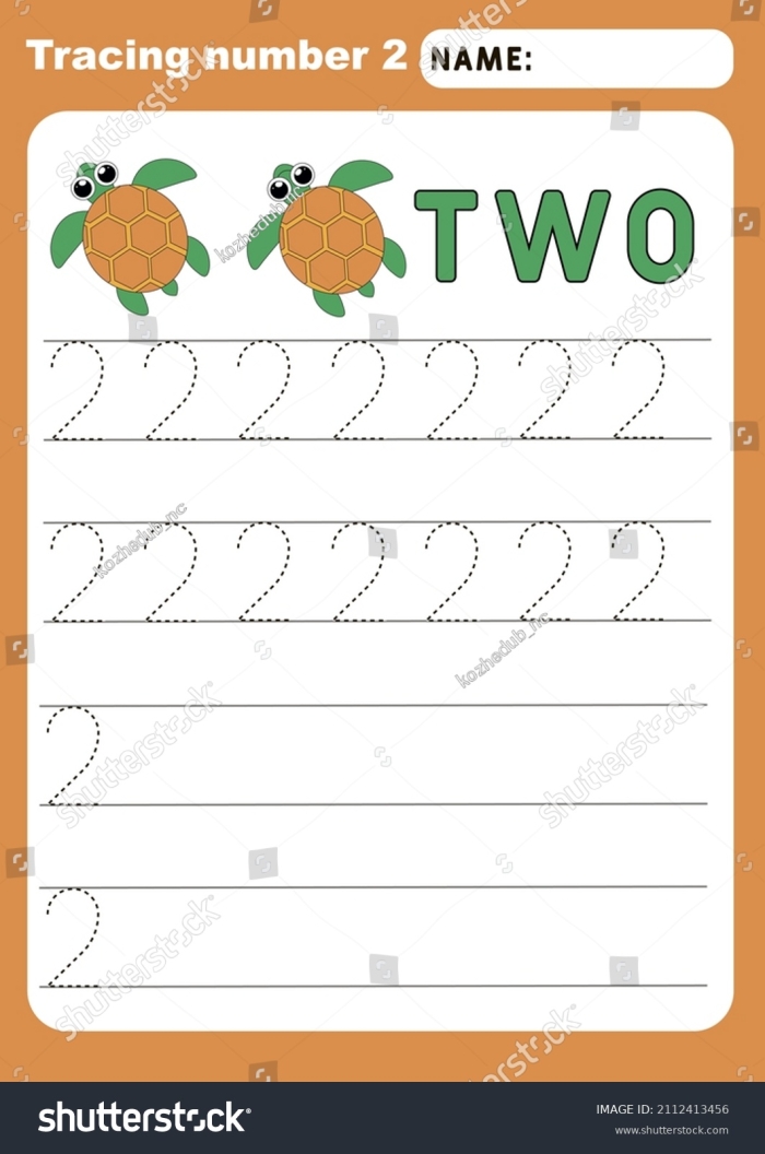 Early math worksheet focusing on the number two for young learners, image 8 Practice writing the number 2 with counting activities for Pre-K kids in life science