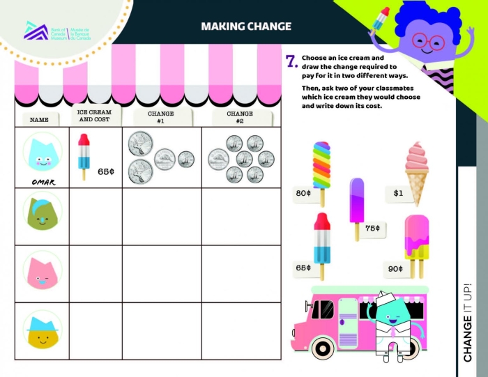 Count the Pocket Change worksheet for kindergarten students Worksheet for counting coins to teach children about money management