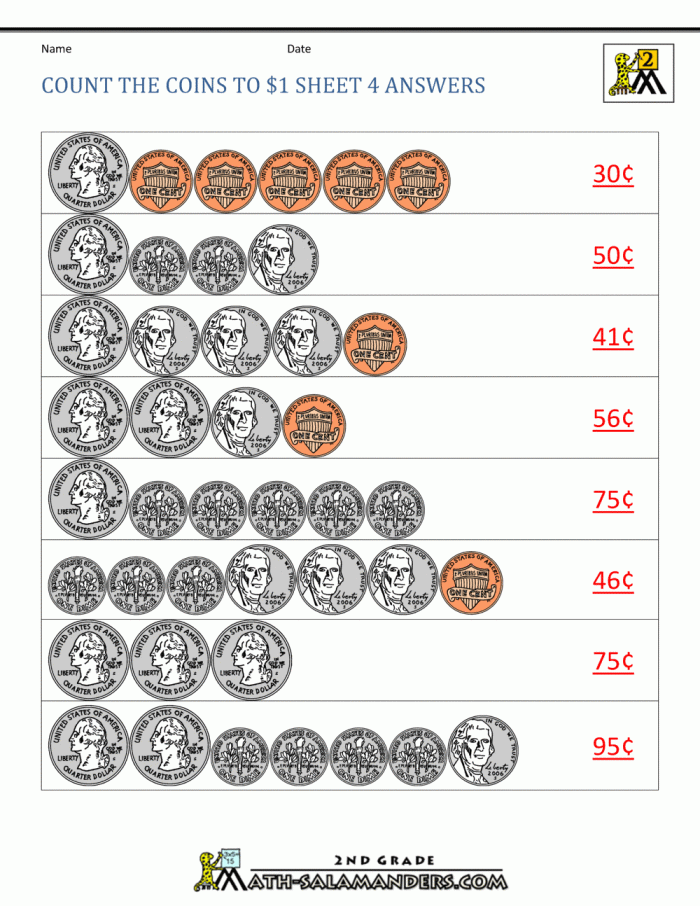 Count the Pocket Change worksheet for teaching money skills Worksheet for counting pocket change designed for kindergarten students