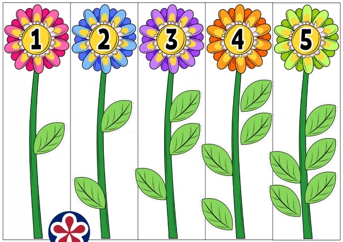 Engaging Counting Flowers activity for early learners in Geography class Colorful flowers worksheet for preschoolers to practice counting and coloring