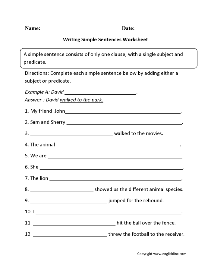 Creative sentence stretching activity on worksheet for young learners number 19 First Grade Sentence Practice worksheet encouraging creative writing skills